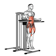 Releve de genoux aux barres paralleles