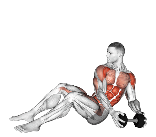 Russian twist avec développé épaules