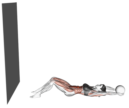 Sit-up avec médecine ball contre un mur