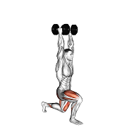 Fente haltere au dessus de la tete