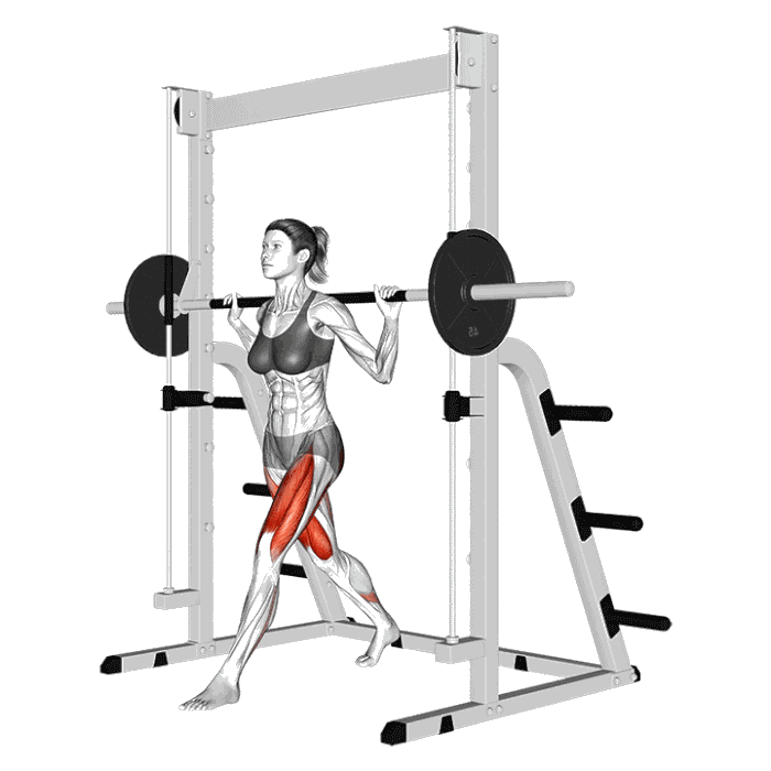 Animation Split squat (Smith machine)