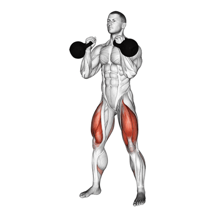 Animation Squat avant avec double kettlebell