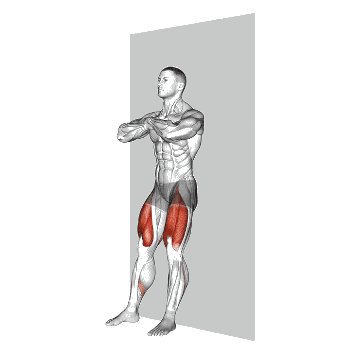 Animation Squat statique contre mur